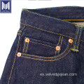 12 ~ 17oz logo personalizado hombres jeans de mezclilla selvedge